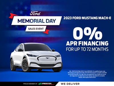 0% APR for 72 Mo.